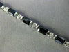 ESTATE 7.84CT DIAMOND & AAA EMERALD CUT SAPPHIRE 18KT WHITE GOLD TENNIS BRACELET