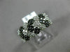WIDE 1.0CT WHITE & BLACK DIAMOND 14KT WHITE GOLD MULTI ROW MULTI FLOWER FUN RING