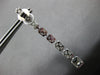 LARGE 3.27CT DIAMOND 18K WHITE GOLD ROUND & BAGUETTE GRADUATING HANGING EARRINGS