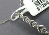 ESTATE .33CT DIAMOND 14KT WHITE GOLD 3D CLASSIC JOURNEY LOVE FLOATING PENDANT
