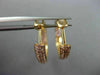 ESTATE WIDE & LONG 2.14CT PINK DIAMOND 18KT ROSE GOLD DOUBLE SIDED HOOP EARRINGS
