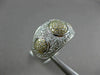 ESTATE WIDE 1.28CT DIAMOND 18KT WHITE & YELLOW GOLD 3D PAVE ETOILE FUN RING