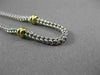 ESTATE LONG 14KT WHITE & YELLOW GOLD ITALIAN BEAD BY THE YARD NECKLACE #22905