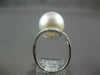 LARGE .32CT DIAMOND & AAA SOUTH SEA PEARL 18KT WHITE GOLD CRISS CROSS LOVE RING