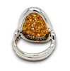 EXTRA LARGE 3.62CT PINK & FANCY YELLOW DIAMOND 18KT 2 TONE GOLD MULTI SHAPE RING
