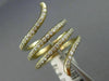 ESTATE LARGE .72CT DIAMOND 14KT YELLOW GOLD 3D MULTI ROW WAVE SNAKE SWIRL RING