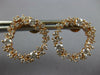 ESTATE 1.39CT DIAMOND 18KT ROSE GOLD 3D CLUSTER OPEN CIRCULAR FUN STUD EARRINGS