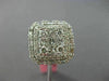 LARGE 1.39CT ROUND PRINCESS & BAGUETTE DIAMOND 18KT WHITE GOLD 3D SQUARE RING