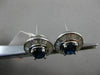 ESTATE 3.38CT DIAMOND & AAA SAPPHIRE 18K WHITE GOLD OVAL HALO CLIP ON EARRINGS