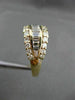 ESTATE LARGE 1.50CT EMERALD CUT DIAMOND 14KT YELLOW GOLD BAND RING VVS #21572