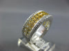 3.70CT DIAMOND & AAA RAINBOW YELLOW SAPPHIRE 14KT WHITE GOLD 3D ANNIVERSARY RING
