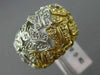 ESTATE LARGE .72CT DIAMOND 14KT WHITE & YELLOW GOLD FILIGREE BUTTERFLY FUN RING