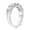 ESTATE LARGE 2.0CT DIAMOND 14K WHITE GOLD CLASSIC 5 STONE ROUND ANNIVERSARY RING