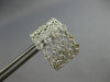 LARGE 1.05CT DIAMOND 18KT WHITE GOLD FILIGREE MILGRAIN CLIP ON HANGING EARRINGS
