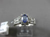 ESTATE 1.08CT DIAMOND & AAA TANZANITE 14KT WHITE GOLD CLUSTER ENGAGEMENT RING