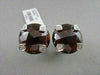 ANTIQUE LARGE CLIP ON 24.37CT GARNET & DIAMONDS 14KT WHITE GOLD EARRINGS!!!!!!!