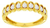 ESTATE .50CT DIAMOND 14KT YELLOW GOLD CLASSIC ROUND OVAL SHAPE ANNIVERSARY RING