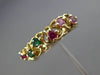 ESTATE .26CT AAA MULTI GEM 14K YELLOW GOLD ETOILE CRISS CROSS FLOWER RING #25883