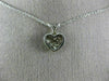 ESTATE .20CT DIAMOND 14KT WHITE GOLD 3D ETOILE HEART FLOATING PENDANT #15415