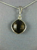 ESTATE 3.60CT AAA SMOKEY TOPAZ 14KT WHITE GOLD 3D CLASSIC BEZEL CUSHION PENDANT