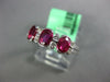 1.20CT DIAMOND & AAA RUBY 18KT WHITE GOLD OVAL & ROUND WEDDING ANNIVERSARY RING