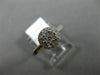 ESTATE 14KT WHITE GOLD FRIENDSHIP LOVE RING. 3D CLUSTER HALO ROUND DESIGN