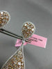 ESTATE LARGE 12.89CT WHITE & FANCY PINK DIAMOND 18KT WHITE & ROSE GOLD EARRINGS