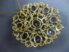 ANTIQUE VICTORIAN 14CT AAA AMETHYST 14KT YELLOW GOLD FLOWER PIN BROOCH #19164