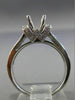ESTATE .50CT ROUND DIAMOND 14KT WHITE GOLD 3D 4 PRONG SEMI MOUNT ENGAGEMENT RING