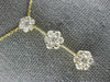ESTATE 1.40CT DIAMOND 14KT YELLOW GOLD FLOWER PAST PRESENT FUTURE PENDANT #441