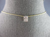 .23CT DIAMOND 14KT YELLOW GOLD 3D BAGUETTE CLUSTER RECTANGULAR FLOATING PENDANT