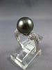 .26CT DIAMOND & AAA TAHITIAN PEARL 14K WHITE GOLD CLASSIC DOUBLE HEART LOVE RING