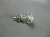 ESTATE 1.10CT DIAMOND 18KT WHITE GOLD SOLITAIRE FLOATING FLOWER EARRINGS #2409
