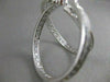 ESTATE 3.50CT DIAMOND HOOP INSIDE OUT 18K WHITE GOLD 33MM FILIGRE EARRINGS 20167