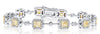 5.54CT WHITE & FANCY YELLOW DIAMOND 18KT WHITE GOLD BY THE YARD TENNIS BRACELET
