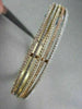 ANTIQUE WIDE 1.79CTW DIAMOND 18K TRI COLOR GOLD MULTI ROW BANGLE ONE OF A KIND!!