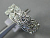 ESTATE WIDE 2.31CT DIAMOND 14KT WHITE GOLD 3D FLOWER FILIGREE ETERNITY RING 1356