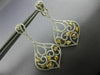ESTATE 3.60CT WHITE & FANCY YELLOW DIAMOND 18K 2 TONE GOLD 3D TEAR DROP EARRINGS