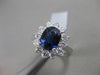 ESTATE 3.68CTW DIAMOND SAPPHIRE 14KT WHITE GOLD DIANA CLUSTER RING F/G VS