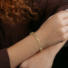 ESTATE CLASSIC 14KT YELLOW GOLD 3D OVAL LINK FUN BRACELET WITH LOBSTER CLASP