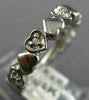 ESTATE .50CT DIAMOND 14KT WHITE GOLD MULTI HEART 3/4TH ETERNITY LOVE RING #20364