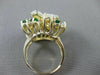 ANTIQUE LARGE 2.60CT AAA OPAL & EMERALD 14KT YELLOW GOLD CLUSTER RING #22660