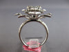 EXTRA LARGE 3.17CT DIAMOND 18KT WHITE GOLD ROUND & BAGUETTE STAR COCKTAIL RING