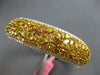 LARGE 17.85CT WHITE & MULTI COLOR DIAMOND 18KT WHITE GOLD CUFF BANGLE BRACELET