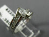 ESTATE .65CT MARQUISE & ROUND DIAMOND 14KT WHITE GOLD 3D ENGAGEMENT RING #6388