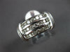LARGE 1.02CT DIAMOND 14K WHITE GOLD ROUND 3 ROW CHANNEL WEDDING ANNIVERSARY RING