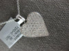 ESTATE .75CT DIAMOND 18KT WHITE GOLD 3D CLASSIC PAVE HEART LOVE FLOATING PENDANT