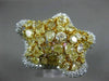 GIA EXTRA LARGE 7.95CT WHITE & FANCY YELLOW DIAMOND 18K 2 TONE GOLD 3D STAR RING