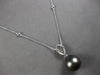 LARGE .37CT DIAMOND & AAA TAHITIAN PEARL 18KT WHITE GOLD MARQUISE LOVE NECKLACE