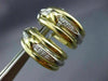 ESTATE WIDE .14CT DIAMOND 18KT WHITE & YELLOW GOLD HOOP CLIP ON EARRINGS #26164
